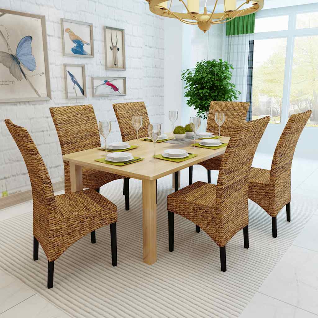 Esszimmerstühle 2 Stk. Abaca und Mango Massivholz