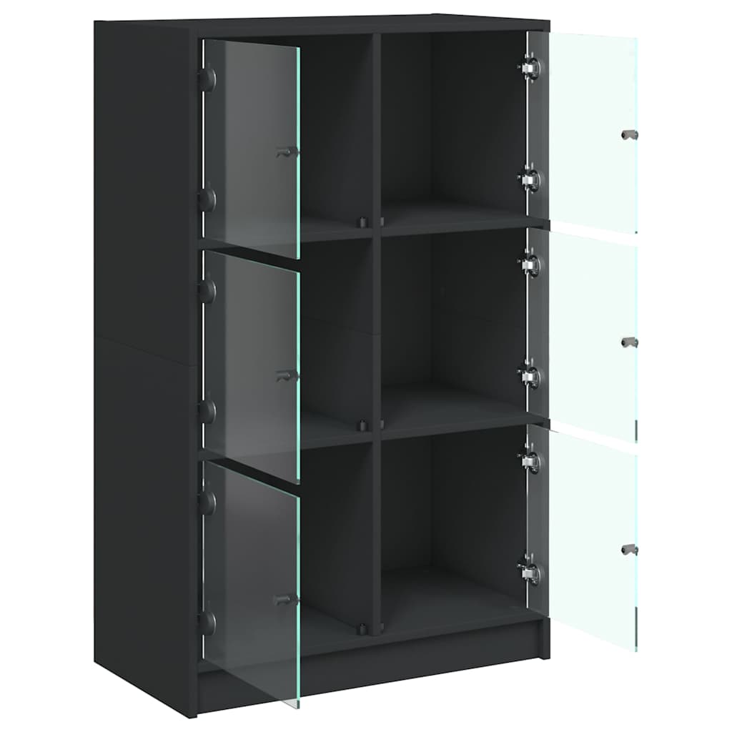 Bücherregal mit Türen Weiß 136x37x109 cm Holzwerkstoff