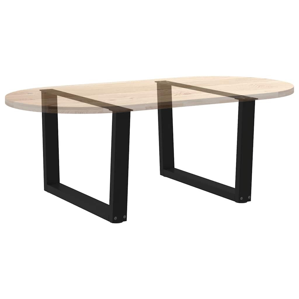 Couchtischbeine V-Form 2 Stück Schwarz 30x(30-31,3) cm Stahl