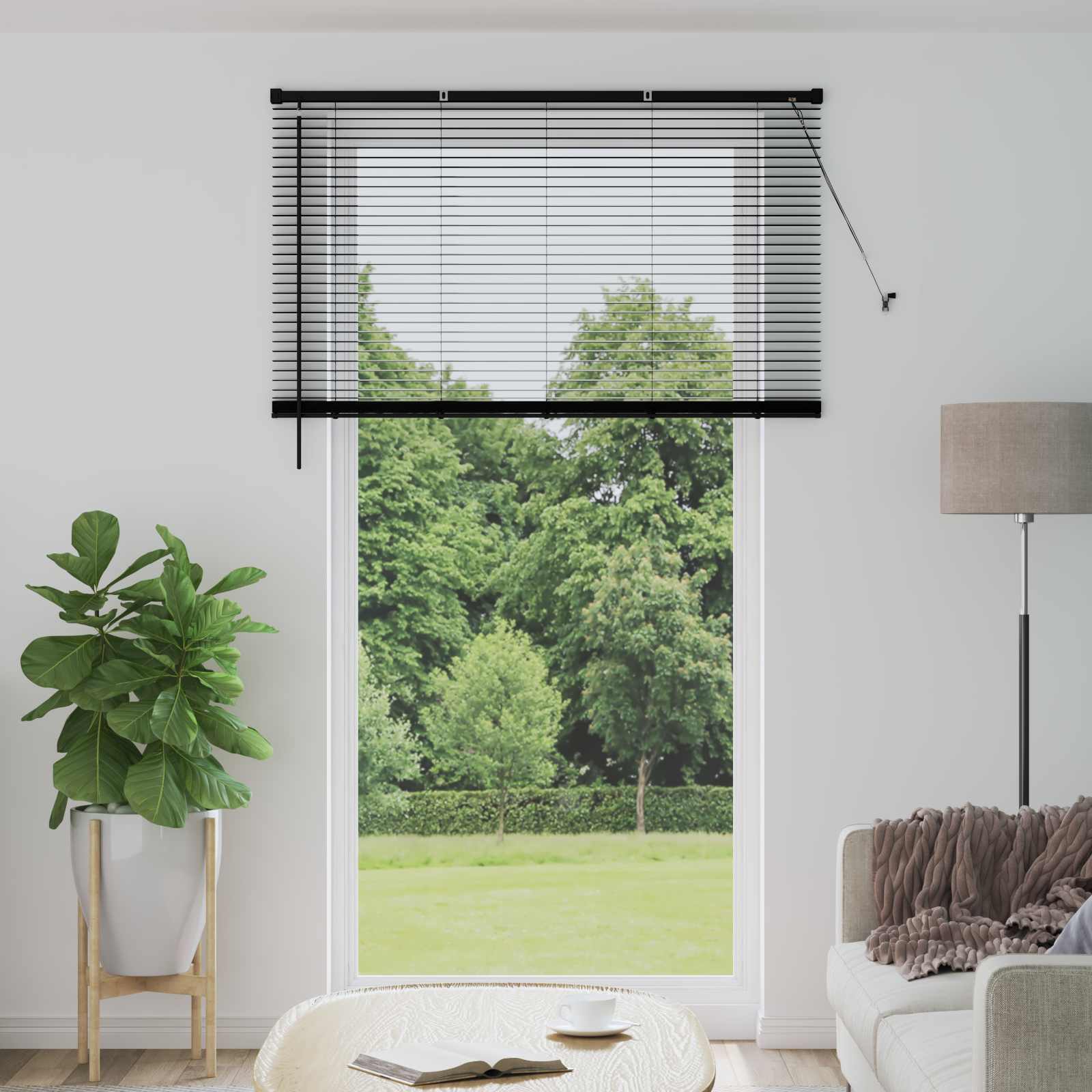Jalousie Silber Grau 150 x 40 cm 25 mm PVC