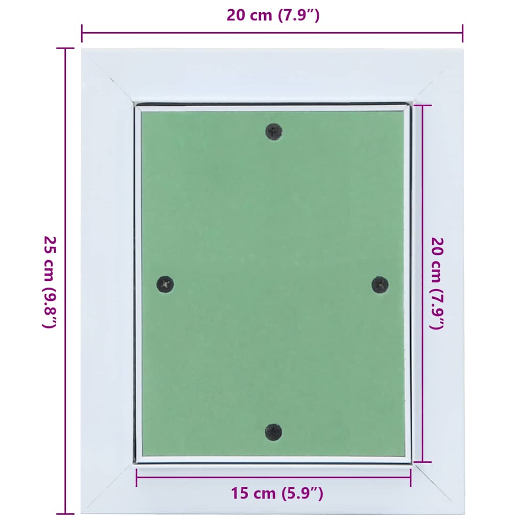 Revisionsklappe mit Aluminium-Rahmen und GK-Einlage 600x600 mm