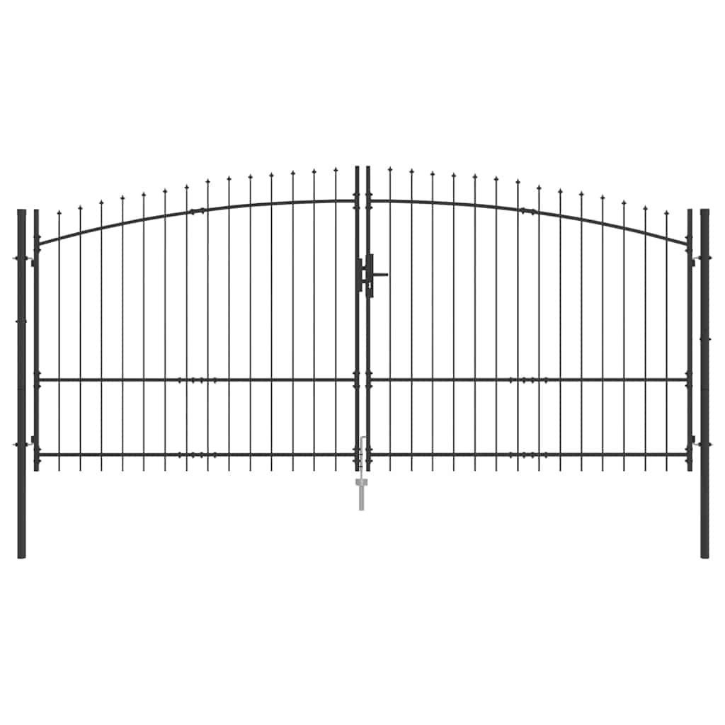 Doppeltür-Gartentor Woerden mit Speerspitze 299,5 x 149,5 cm