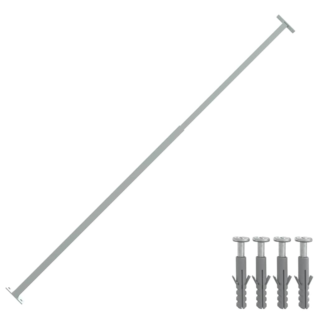 Verstellbarer Fenster-Sicherheitsbalken 6 pcs Silber Stahl