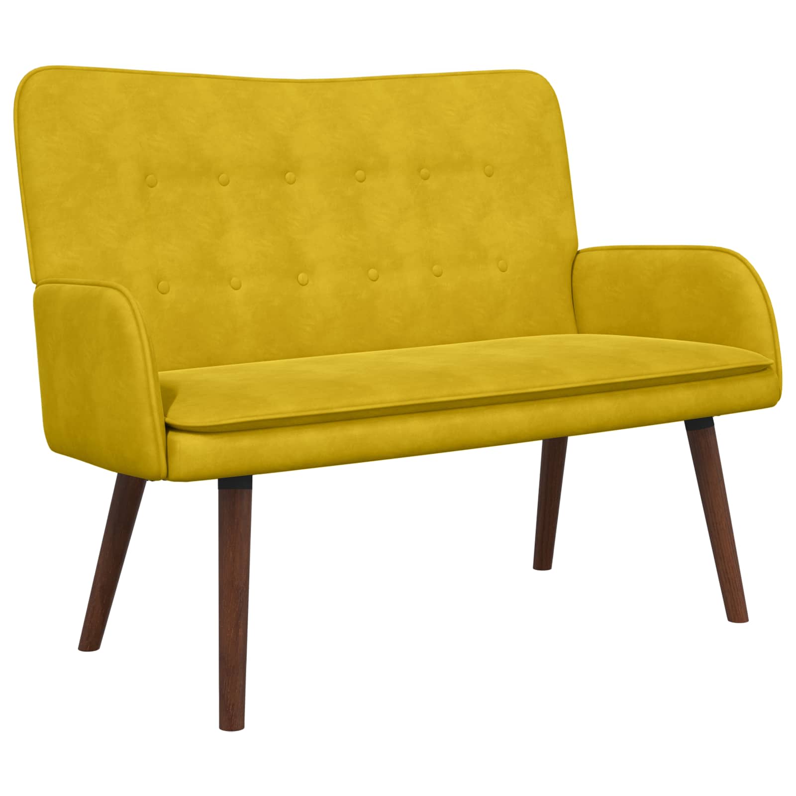 2-Sitzer Sofa Hellgrau 115 x 61 x 87 cm Samt (V)