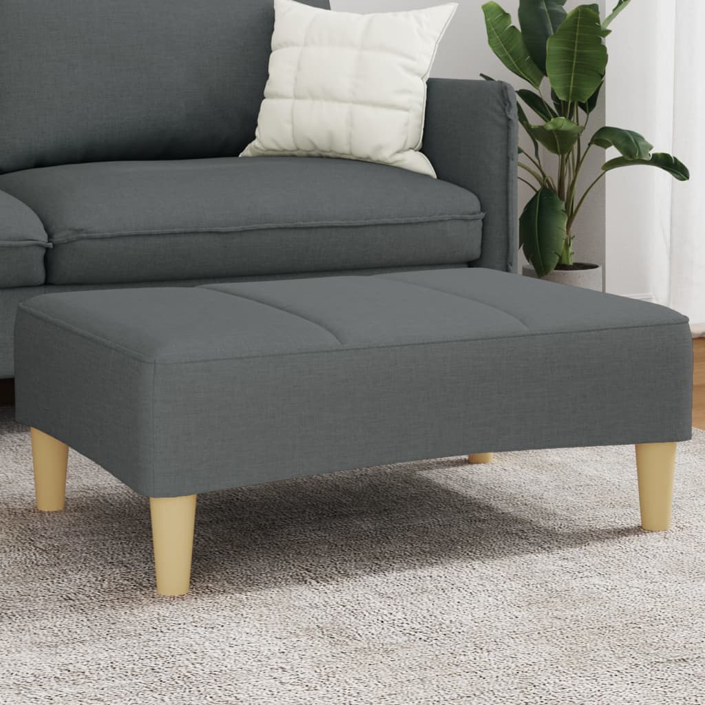 Fußhocker Hellgrau 77x55x31 cm Stoff