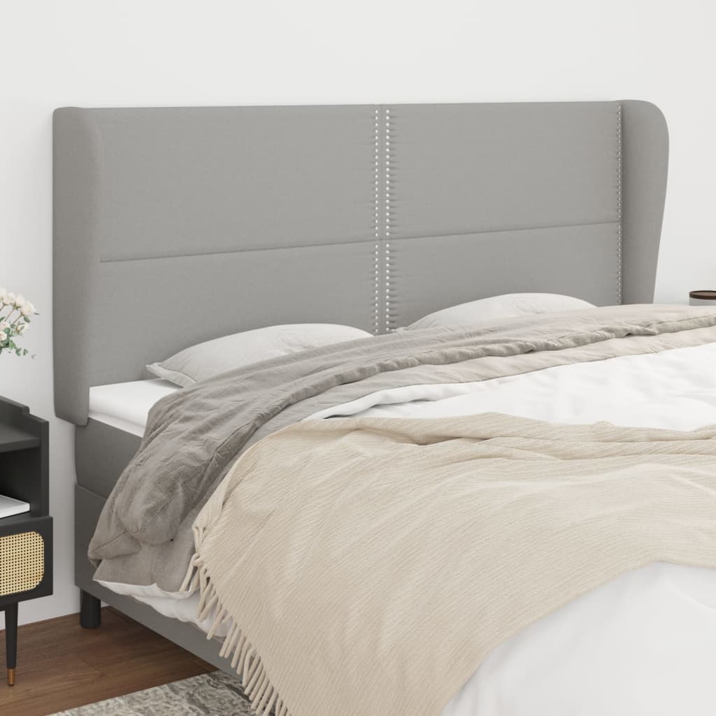Kopfteil mit Ohren Dunkelgrau 83x23x78/88 cm Stoff