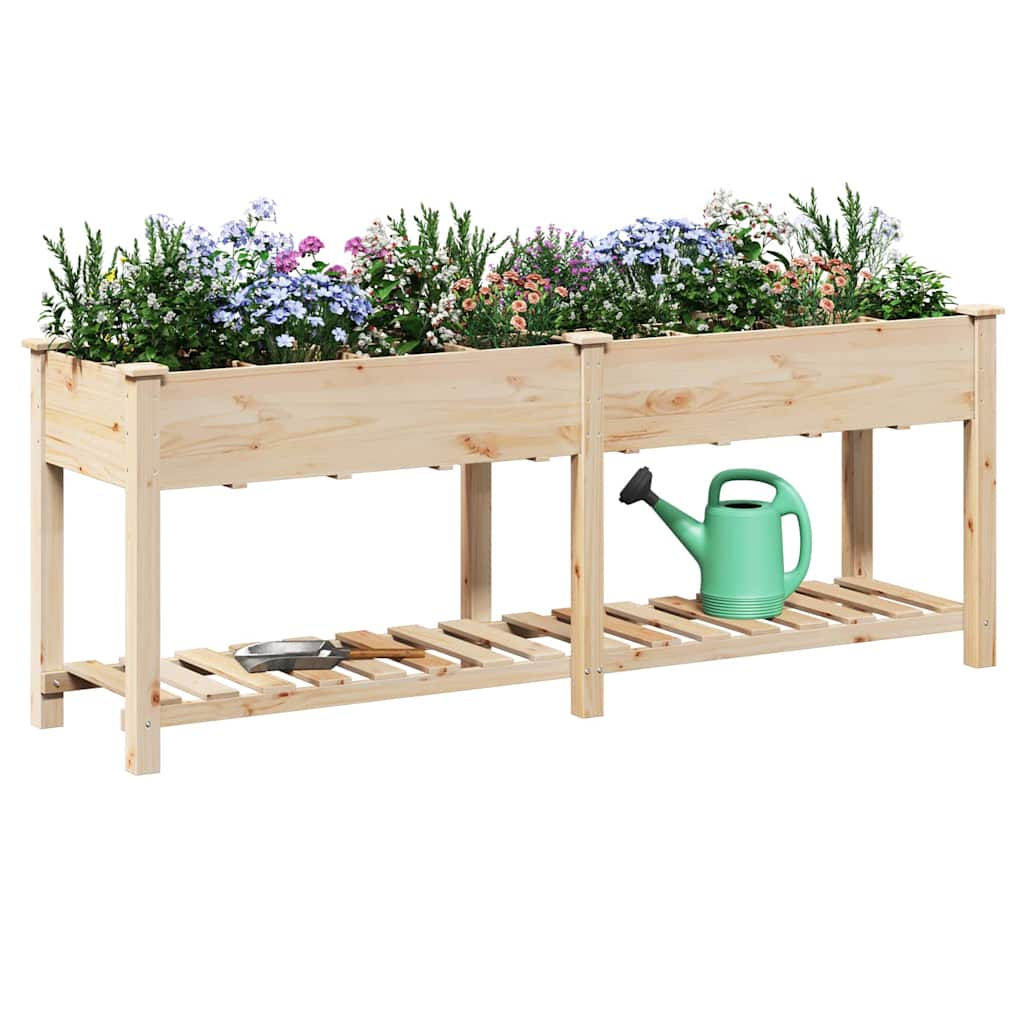 Garten-Pflanzgefäß mit Regal Beige 71 x 37 x 76,5 cm