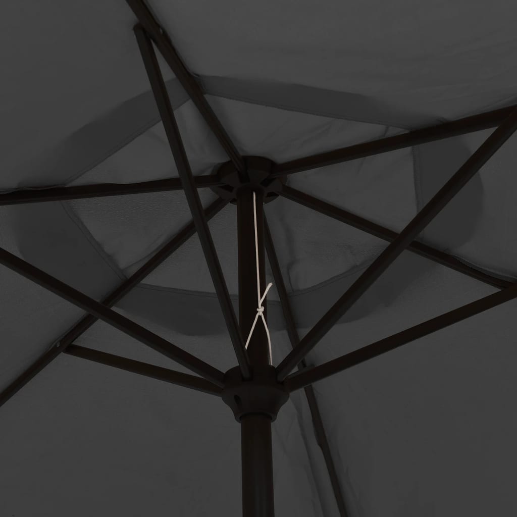 Sonnenschirm mit LED-Beleuchtung Stahl-Mast 300 cm Bordeauxrot