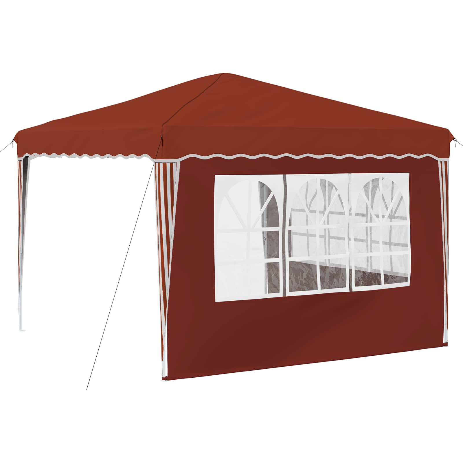 Pop-up Partyzelt 288 x 288 x 245 cm Creme Oxford-Stoff