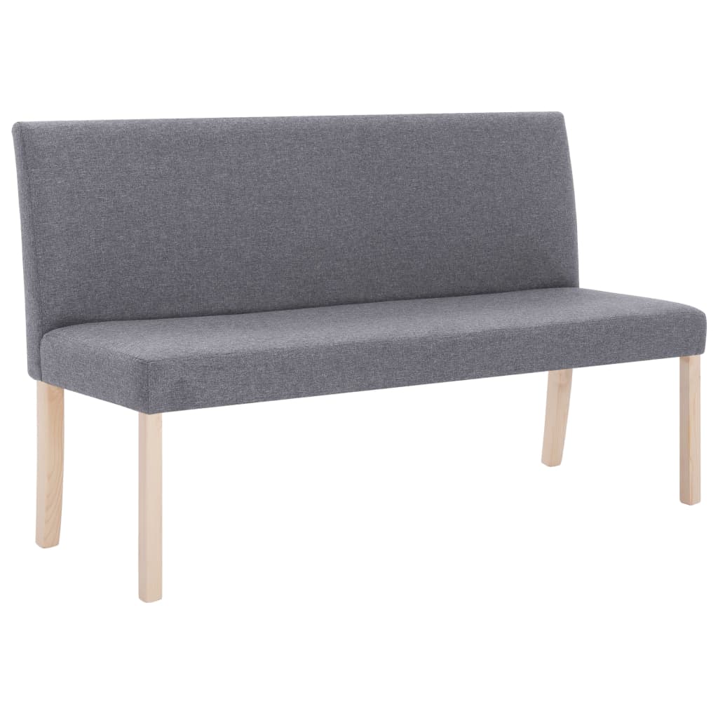 Sitzbank 139,5 cm Dunkelgrau Polyester