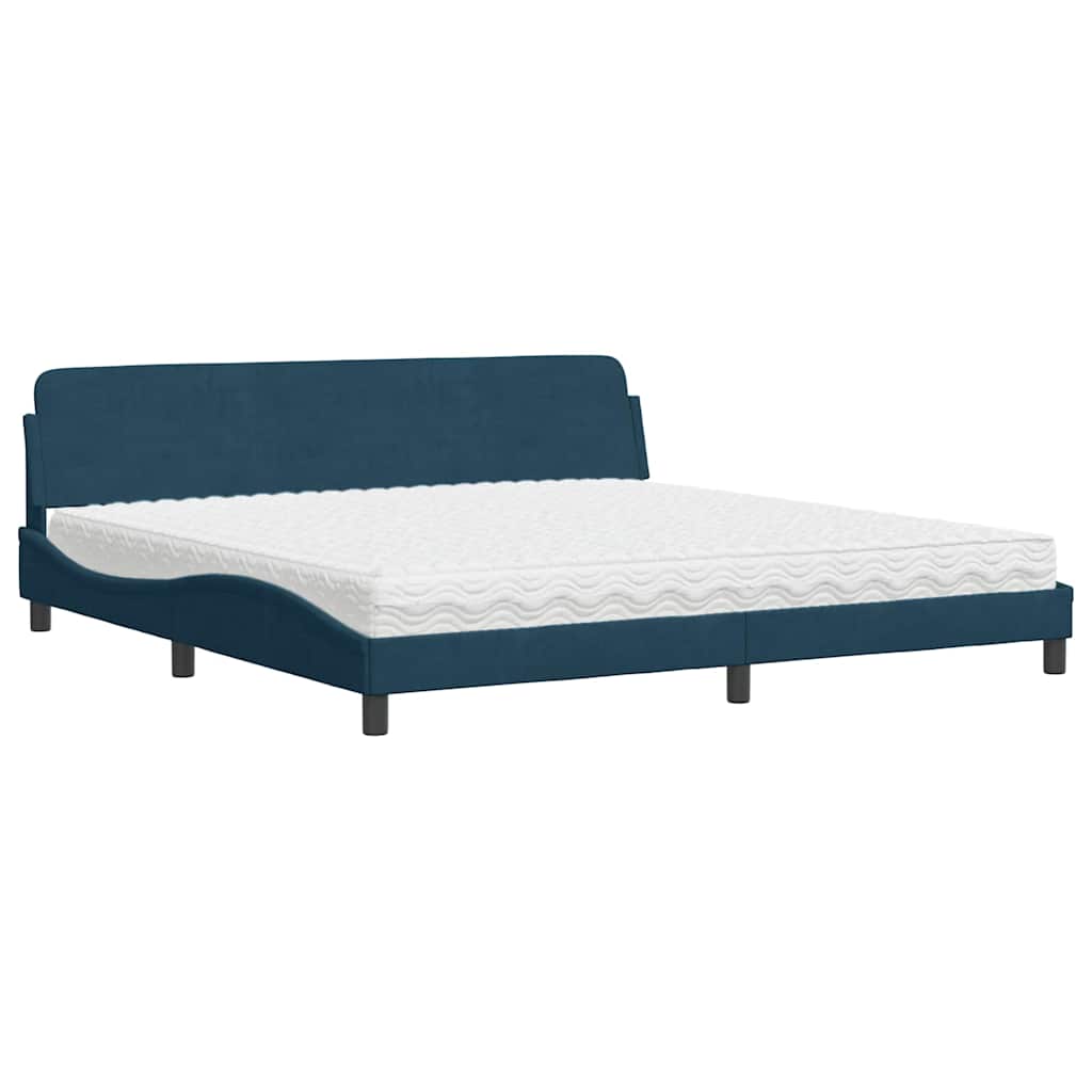 Bett mit Matratze "Dover" Hellgrau 80x200 cm Samt