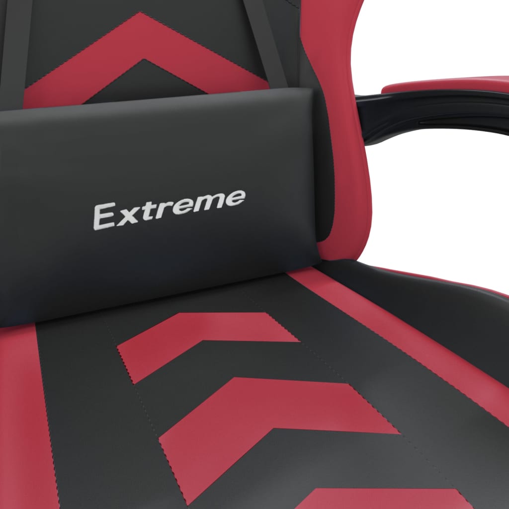 Gaming-Stuhl Drehbar Schwarz und Rot Kunstleder