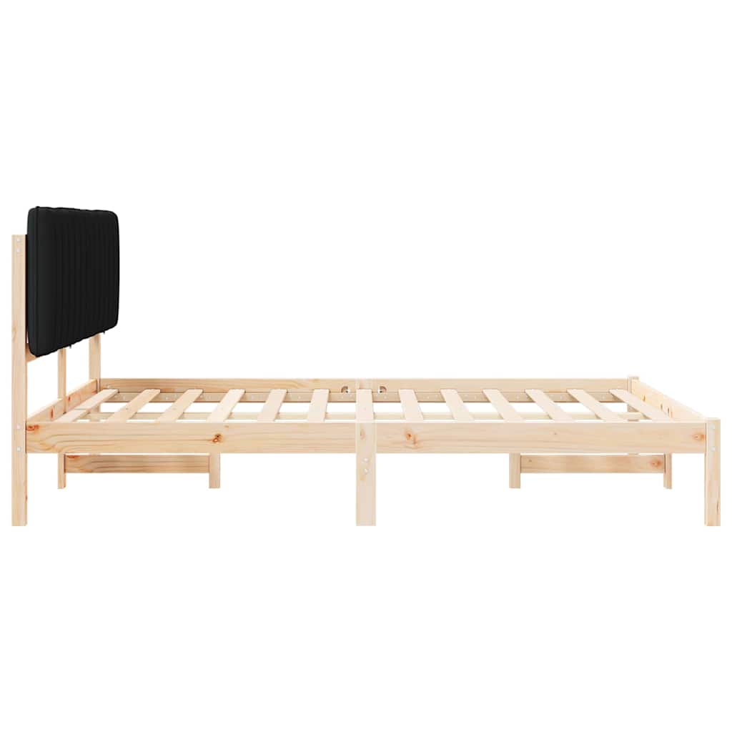 Bettgestell mit gepolstertem Kopfteil Hellgrau 200 x 200 cm