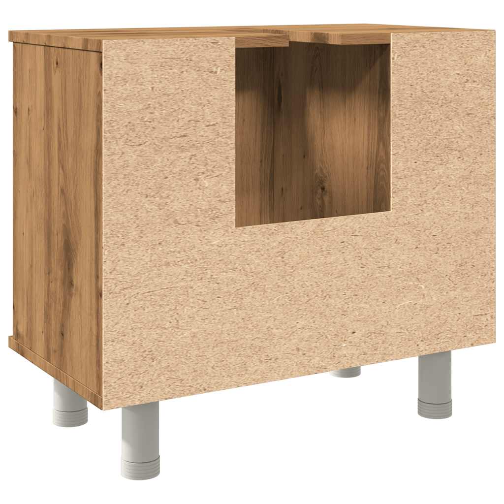 Badezimmerschrank Weiß 60x32x53,5 cm Holzwerkstoff