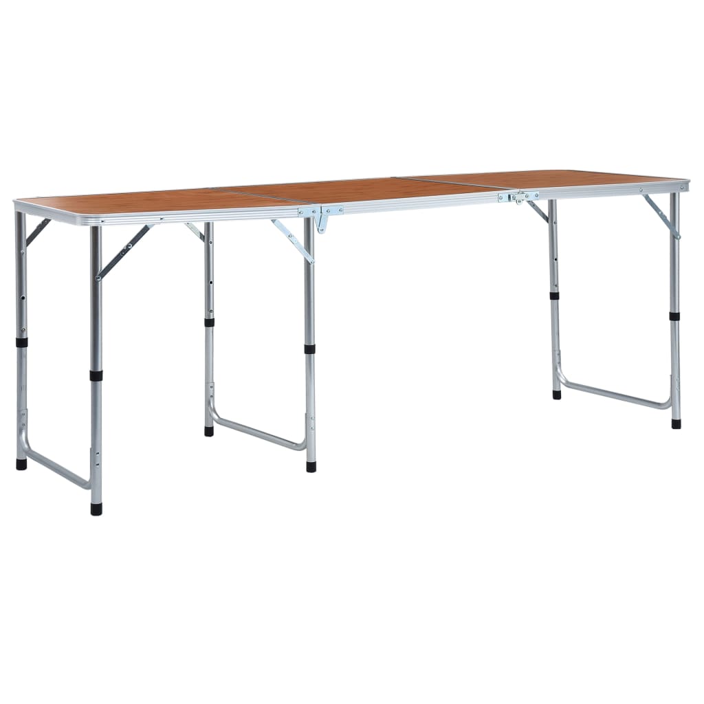 Campingtisch Klappbar Grau Aluminium 120x60 cm
