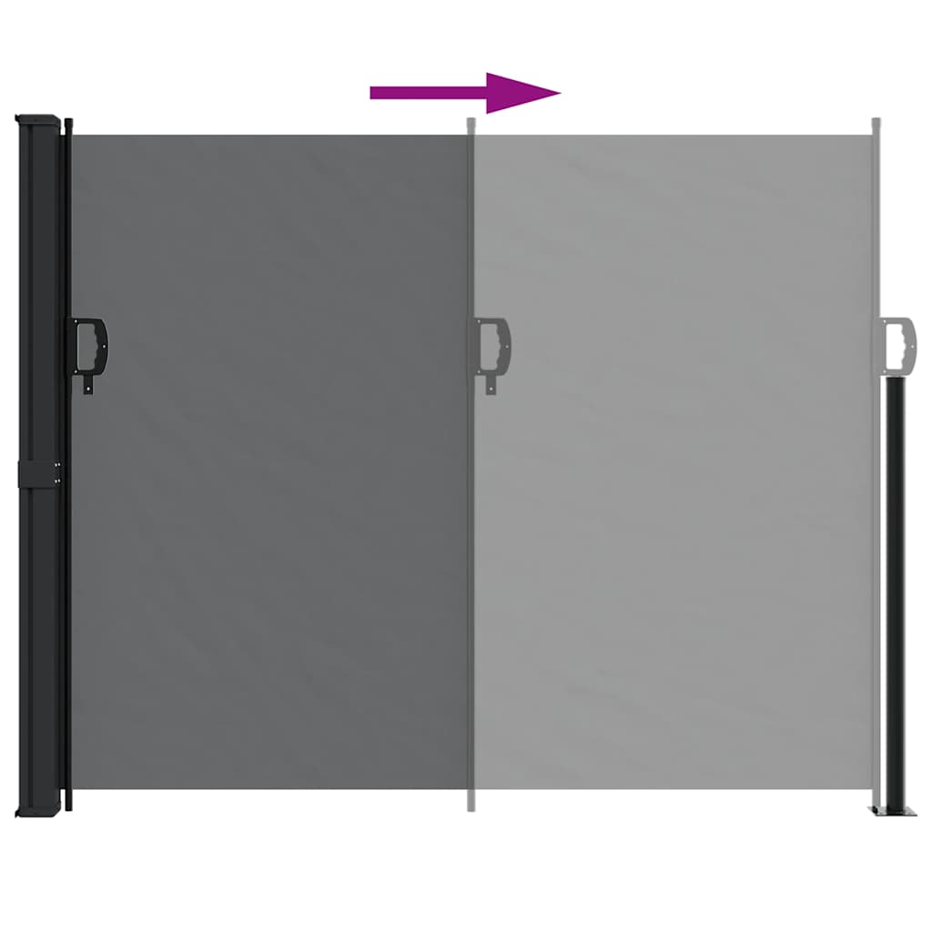 Seitenmarkise Ausziehbar Schwarz 100x300 cm