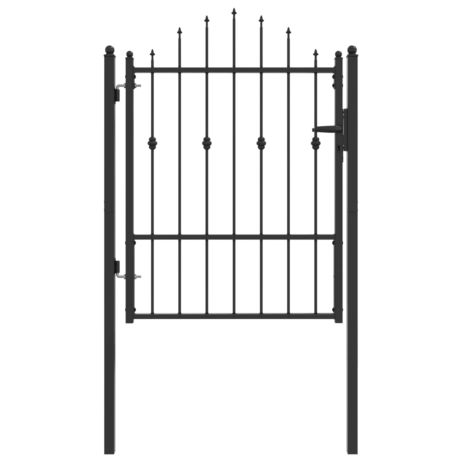 Zauntor HORST 100 x 75 cm Metall Schwarz Abschließbar
