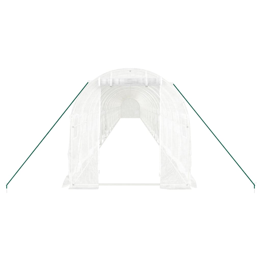 Gewächshaus mit Stahlrahmen Weiß 8 m² 4x2x2 m