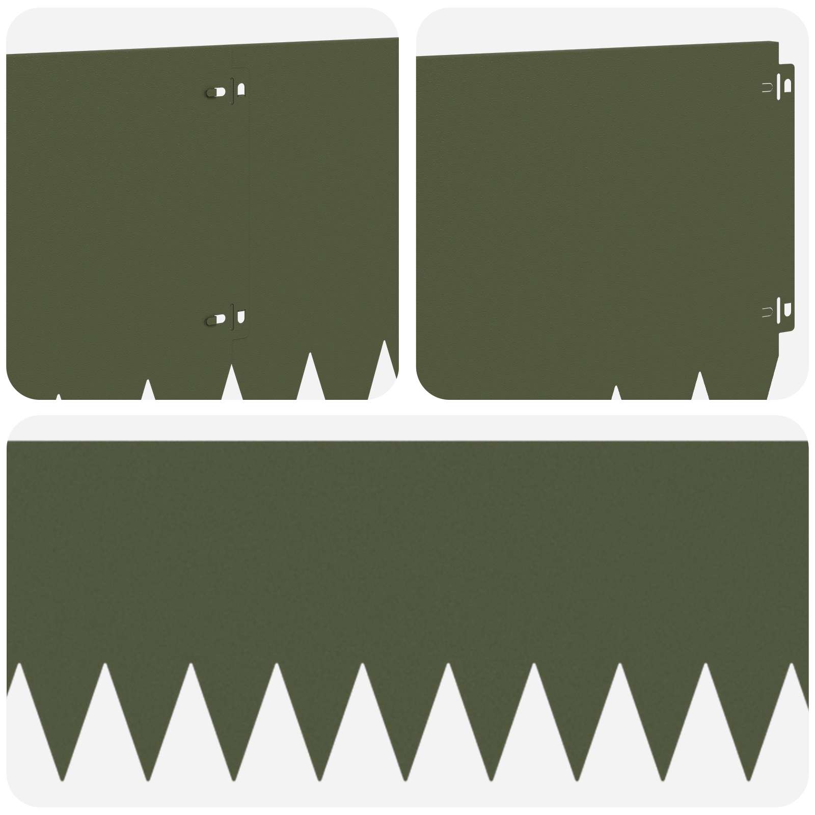 Raseneinfassung 10 pcs 103 x 10 cm Stahl Schwarz