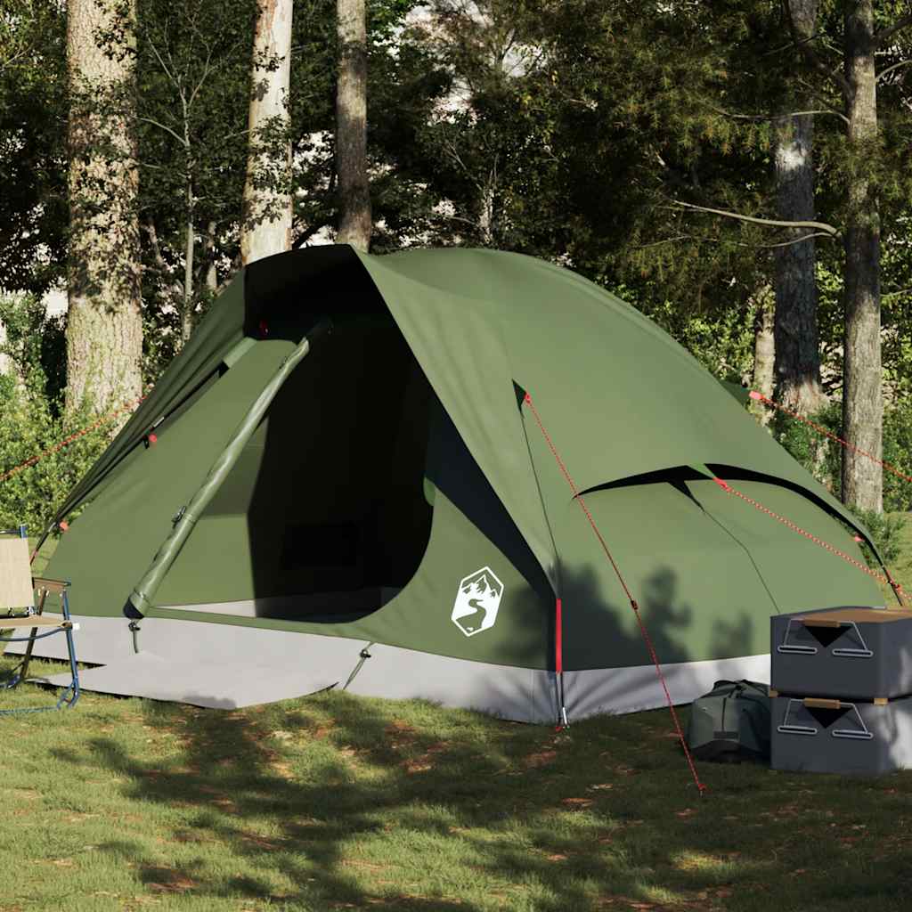 Kuppel-Campingzelt 2 Personen Olivgrün Wasserdicht