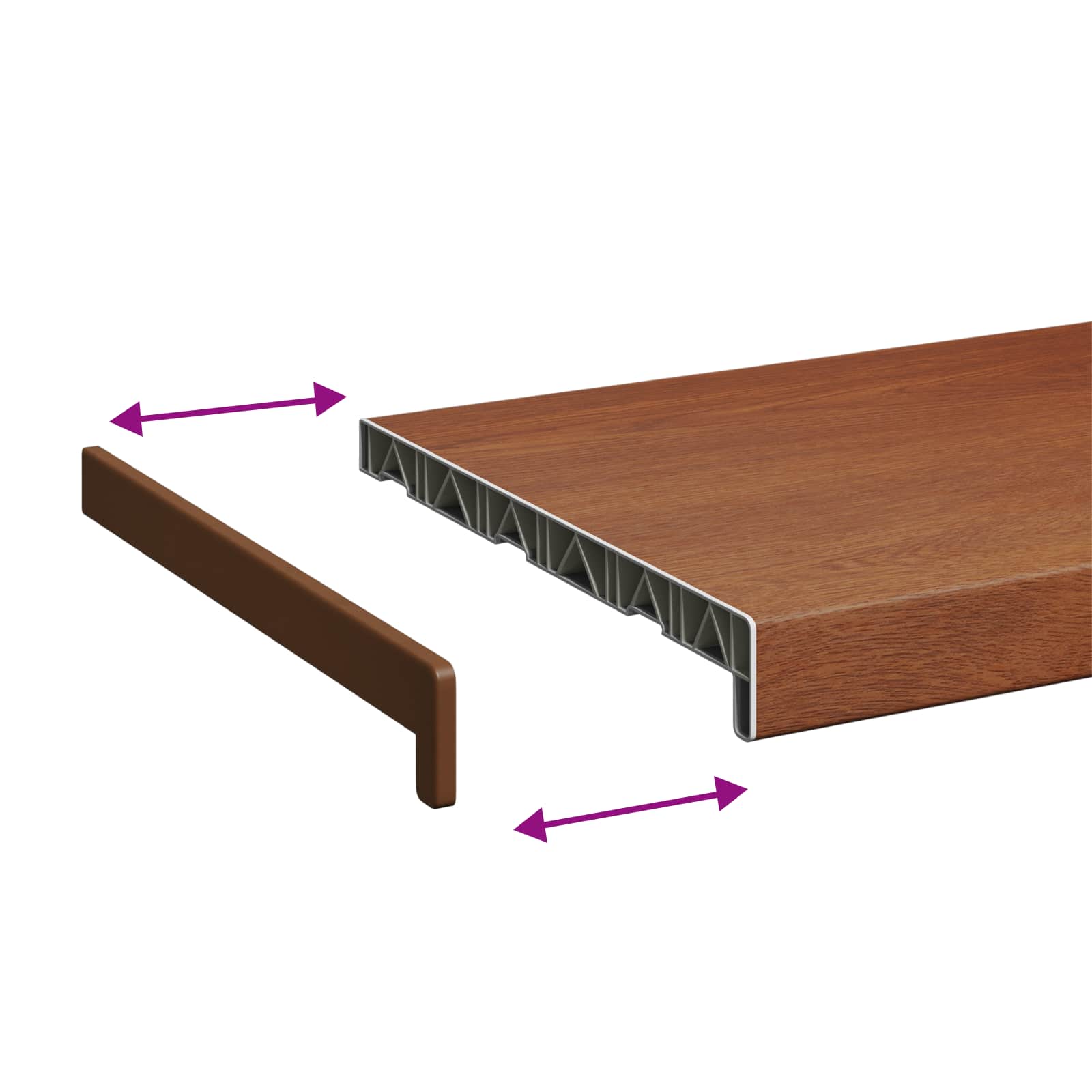 Fensterbank Weiß 60 x 10 x 4,5 cm PVC