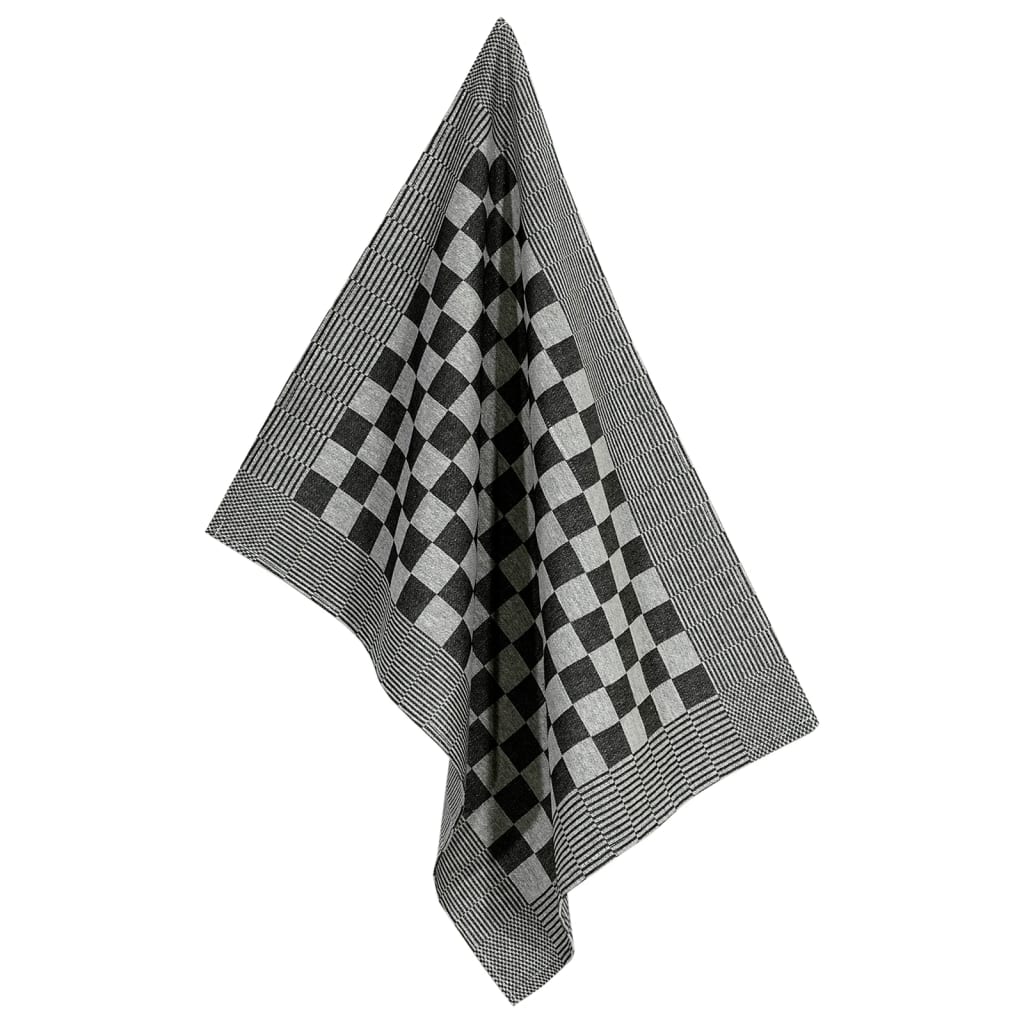 10-tlg. Handtuch-Set Schwarz und Grau Baumwolle