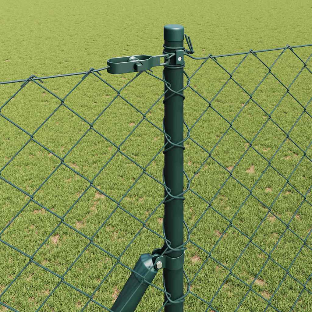 Outdoor Kettenglied-Zaun Erdfixierung 10 x 0,4 m Grün Netz
