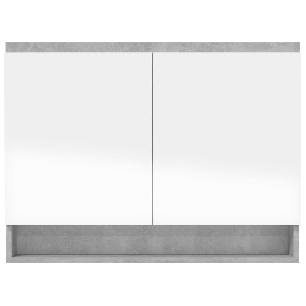 Spiegelschrank fürs Bad 80x15x60 cm Glänzend Schwarz