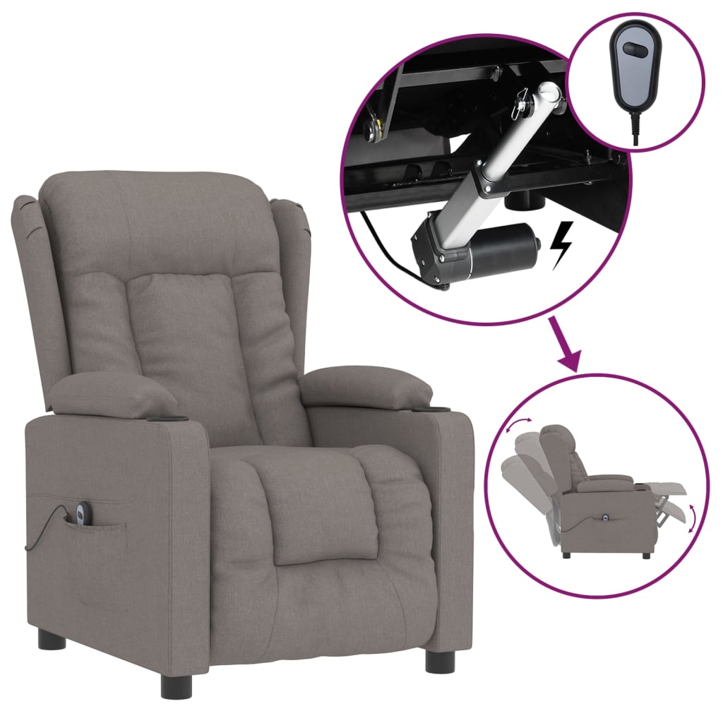 Relaxsessel Elektrisch Braun Stoff
