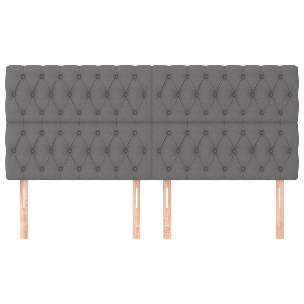 Kopfteil Hellgrau 80x7x118/128 cm Stoff