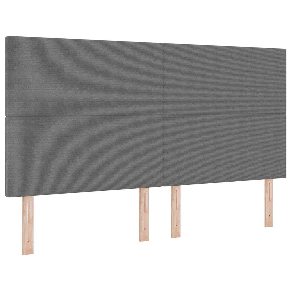 Kopfteil Hellgrau 80 cm Cordstoff