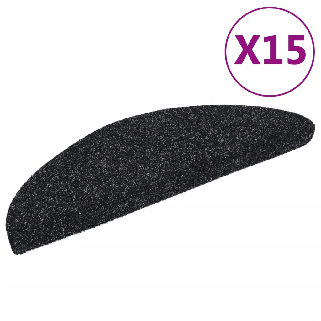 Stufenmatten Selbstklebend 15 Stk. 56x17x3 cm Hellbraun Halbrund