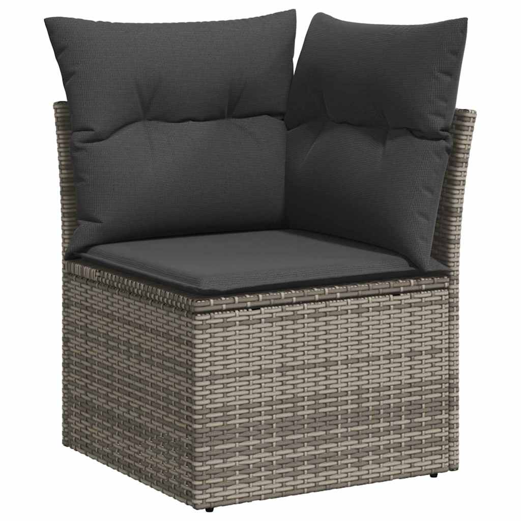 Garten Essgruppe mit Kissen 8 pcs Schwarz und Creme