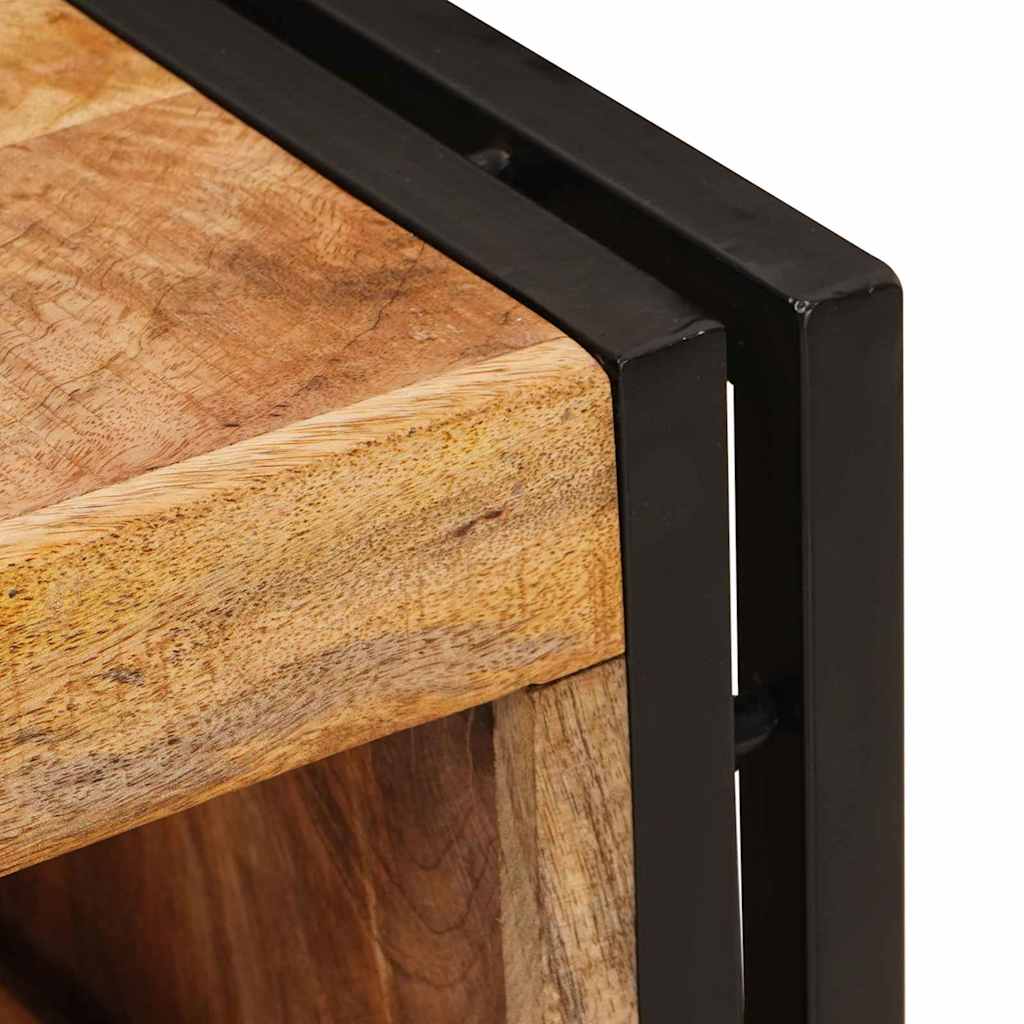 Weinregal Braun 60 x 45 x 33 cm Massives grobes Mangoholz