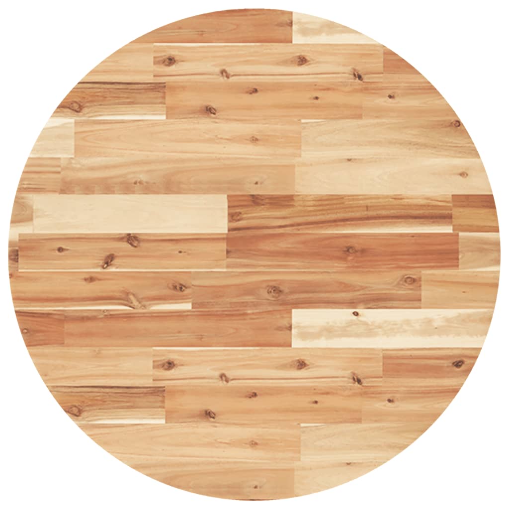 Tischplatte Rund Ø40x2 cm Massivholz Akazie