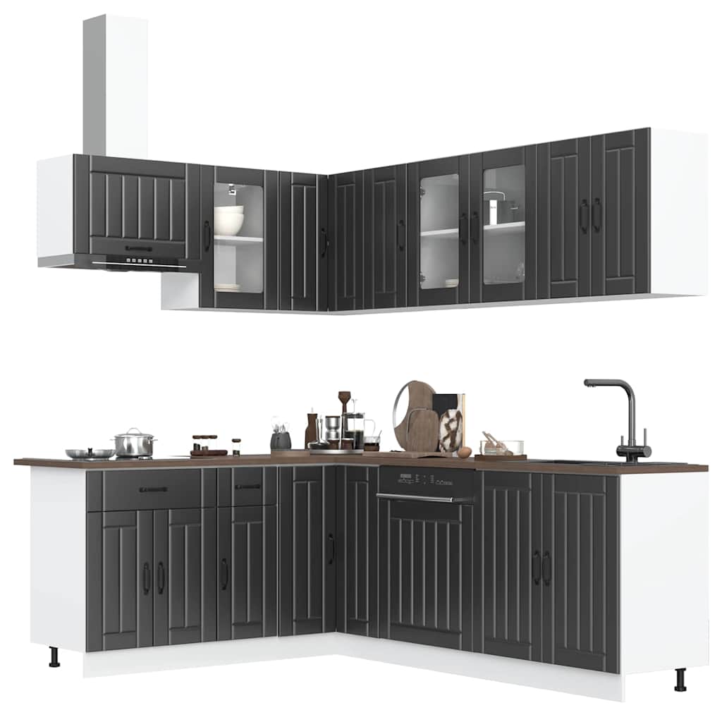 11-tlg. Küchenschrank-Set Lucca Weiß Holzwerkstoff