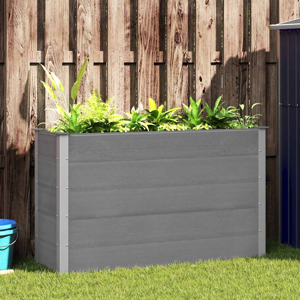 Garten-Hochbeet 200x50x54 cm WPC Grau