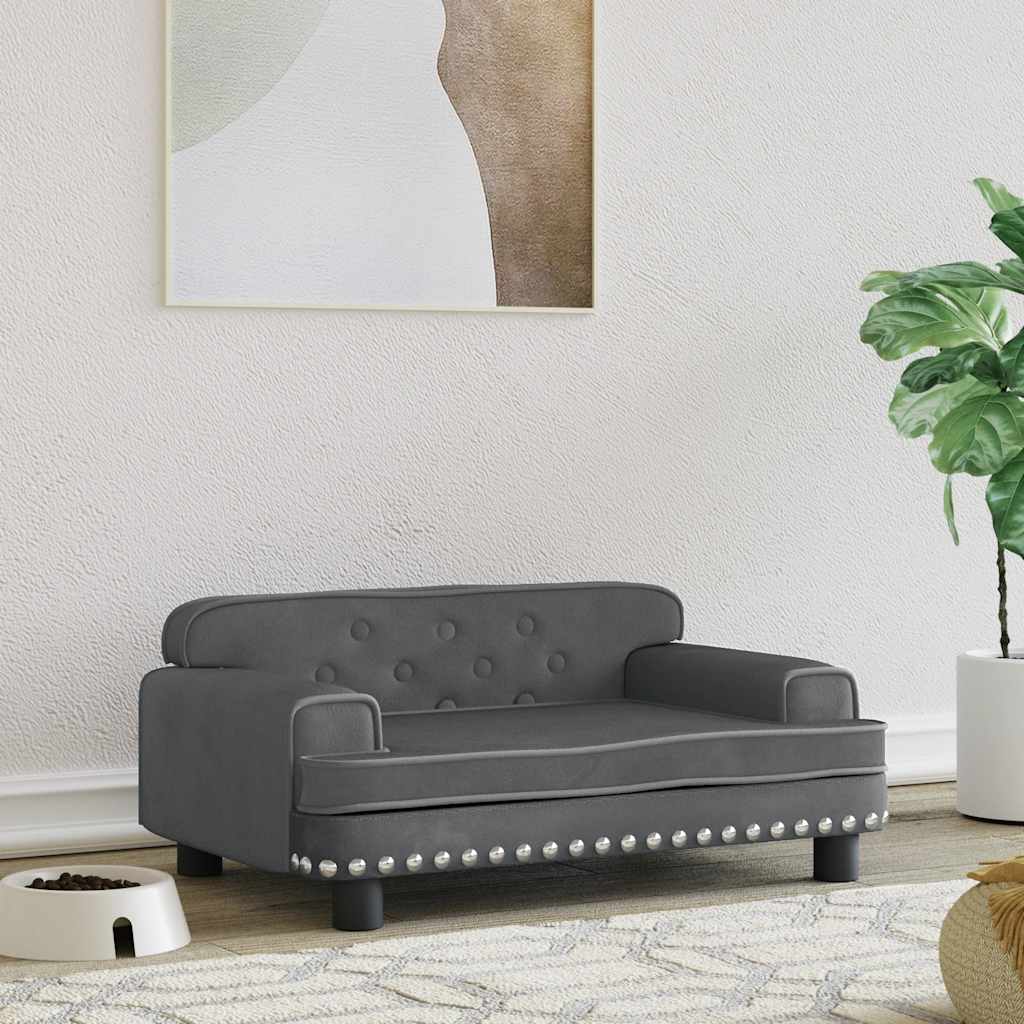 Hundebett Rosa 90x53x30 cm Samt