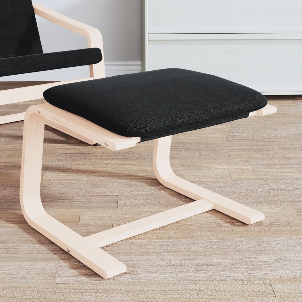 Fußhocker Creme 51x41x40 cm Stoff