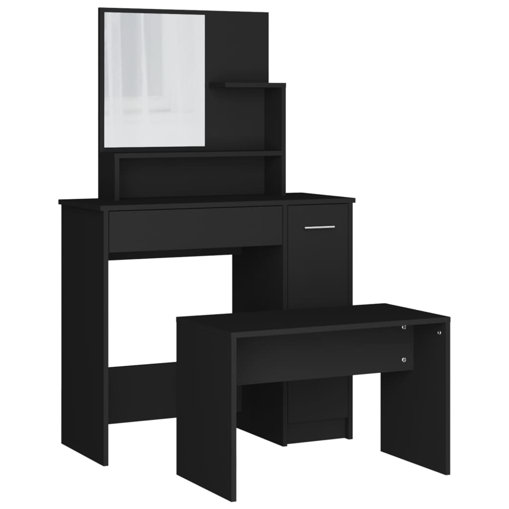 Schminktisch-Set Weiß 86,5x35x136 cm