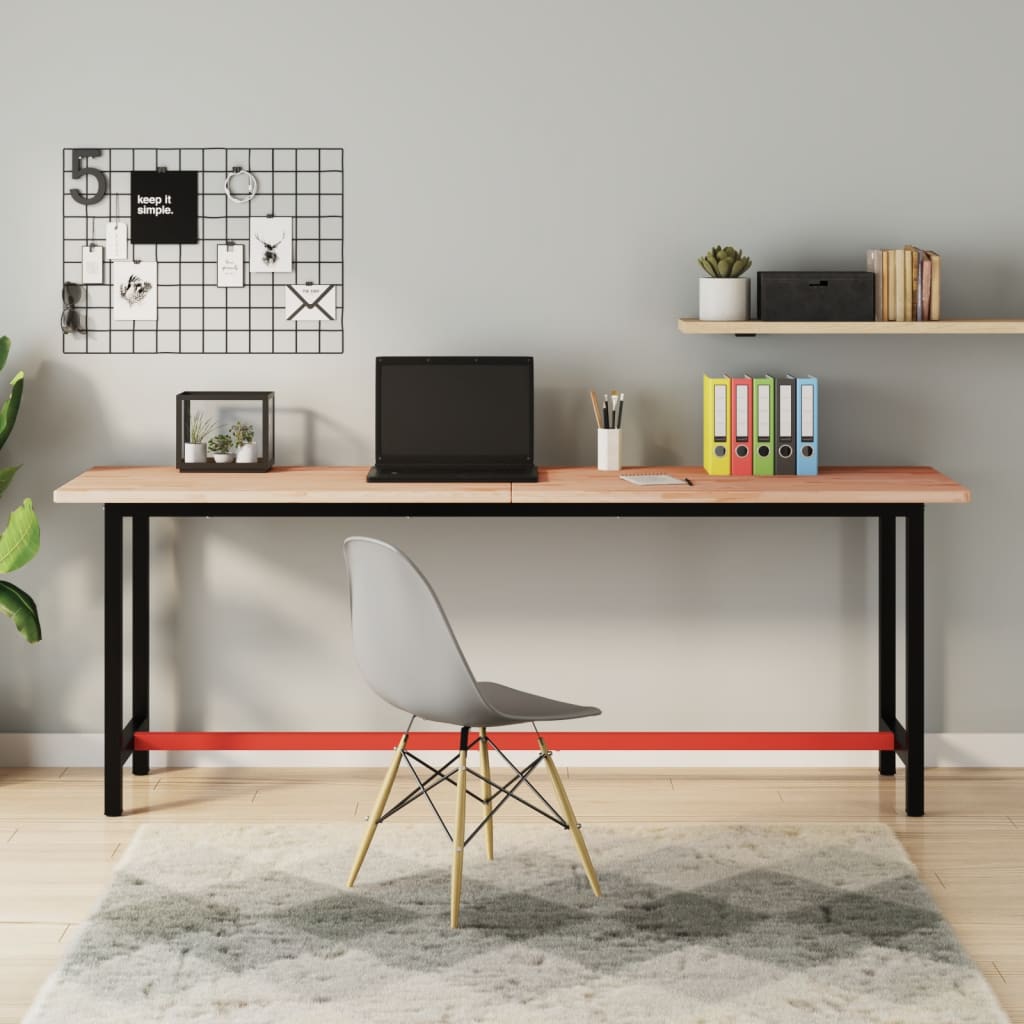 Schreibtischplatte 80x55x2,5 cm Massivholz Buche