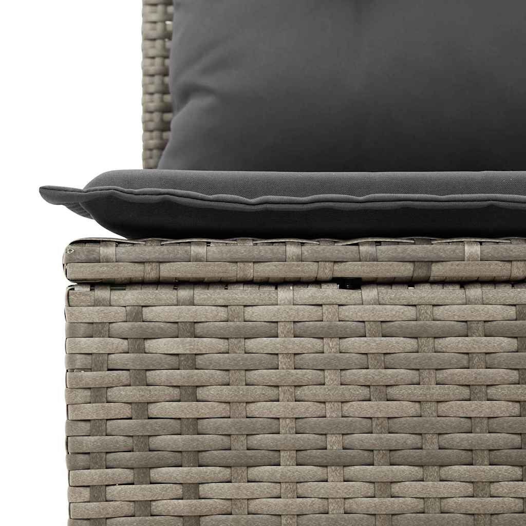 Garten Essgruppe mit Kissen 6 pcs Schwarz und Creme