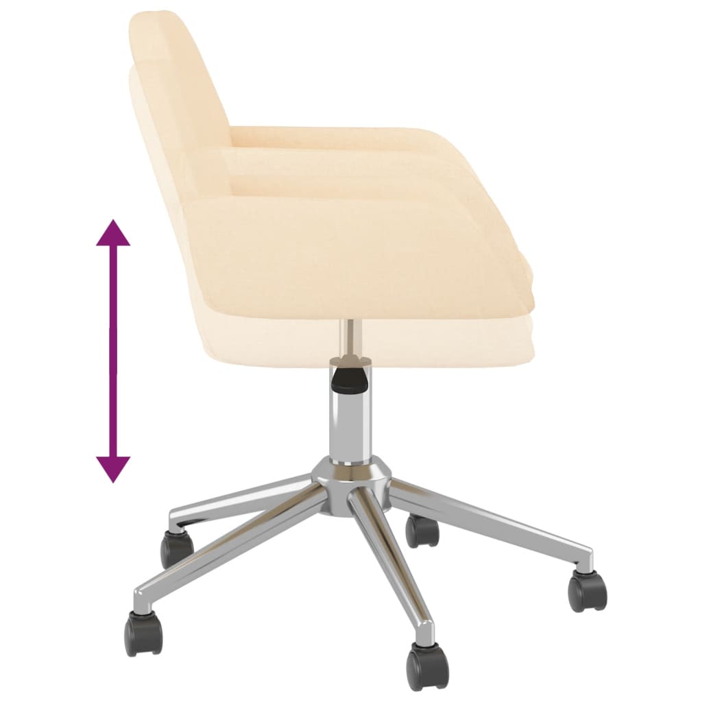 Esszimmerstühle 2 Stk. Drehbar Creme Stoff
