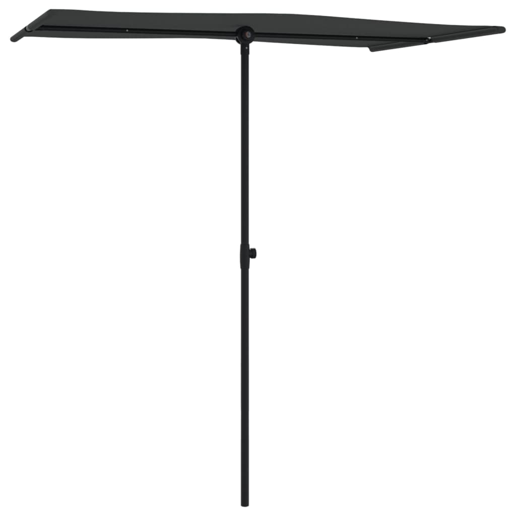 Sonnenschirm mit Aluminium-Mast 180x110 cm Bordeauxrot