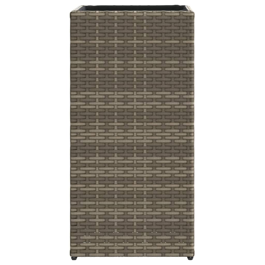 Pflanzkübel 2 Stk. Schwarz 40x40x80 cm Poly Rattan