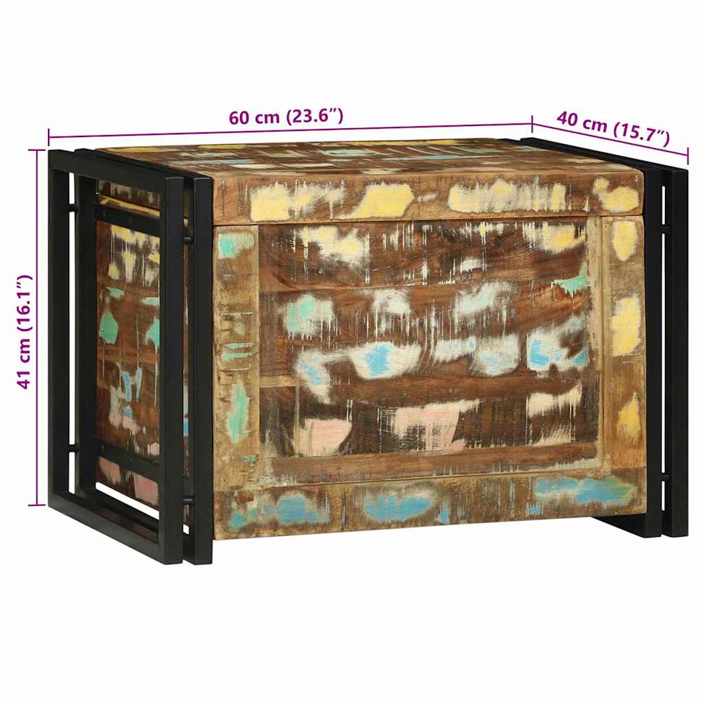 Aufbewahrungsbox 50 x 50 x 50 cm Massives upgecyceltes Holz