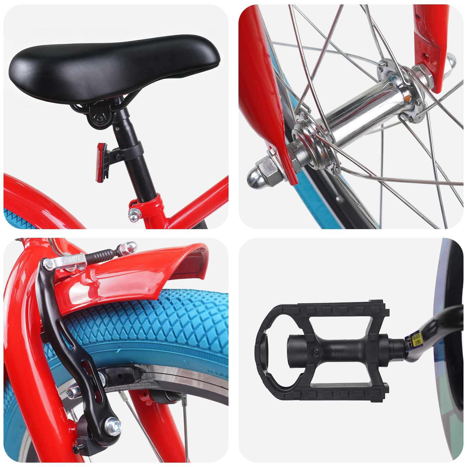 Kinderfahrrad 16 Zoll für 4-6 Jahre alt Schwarz