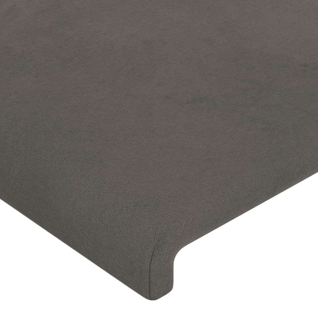 Kopfteil Hellgrau 80x5x118/128 cm Samt