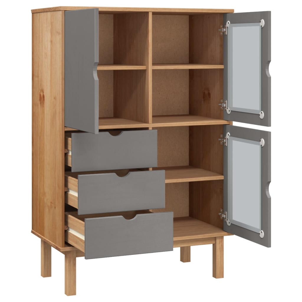 Highboard OTTA 85x43x125 cm Massivholz Kiefer
