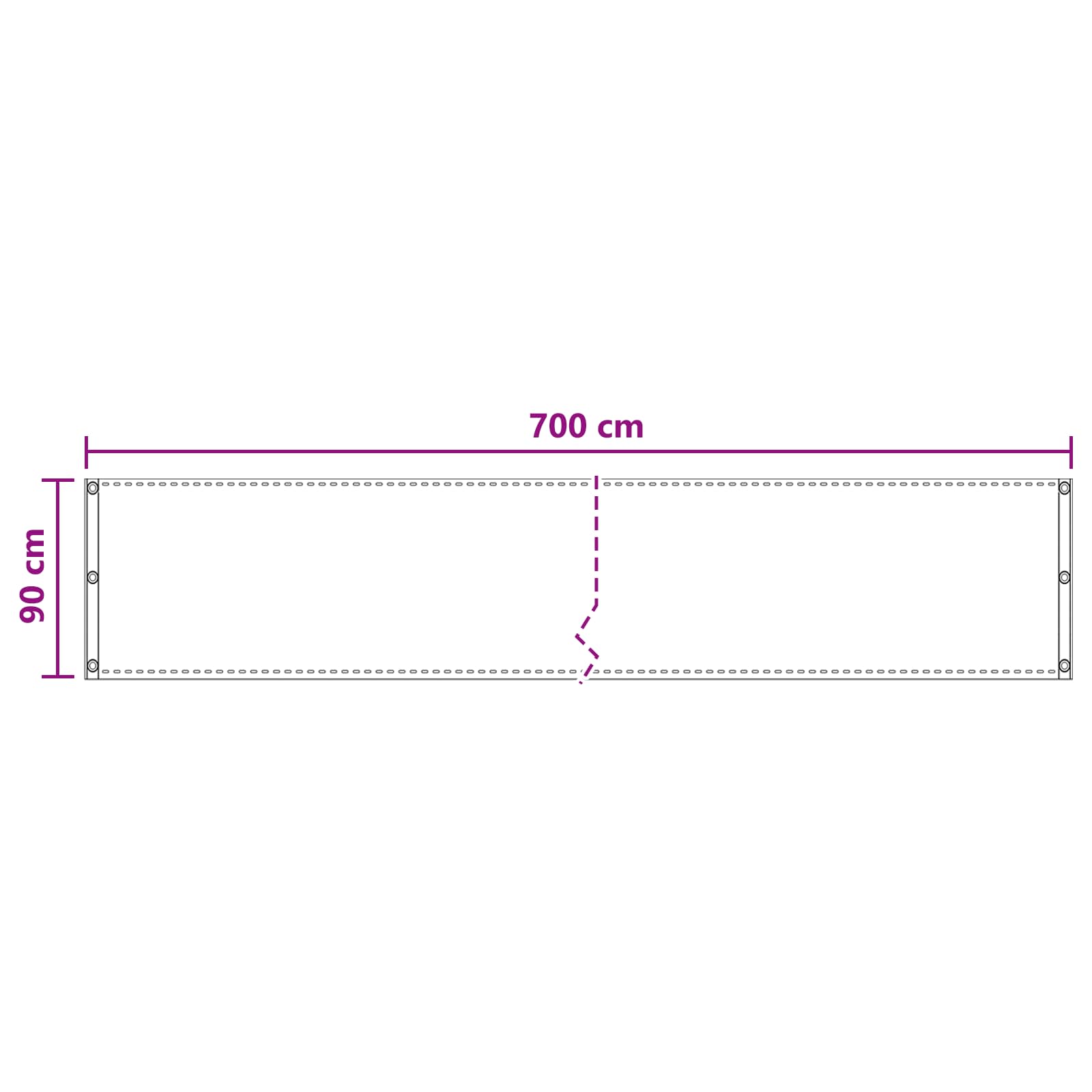Balkon-Sichtschutz Anthrazit 75x300 cm HDPE